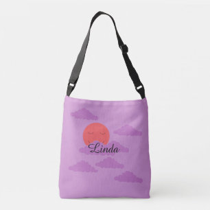 Setting Sun with Purple Clouds: Lavender Crossbody Bag