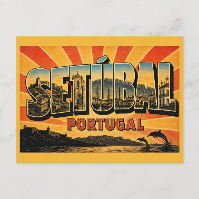 Setúbal Portugal Castle Postcard (Front)