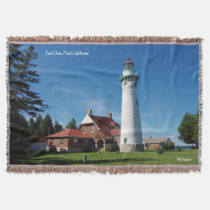 Seul Choix Point Lighthouse throw blanket