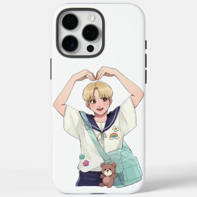 Seungkwan SEVENTEEN Anime Style Heart Pose Fan Art Case-Mate iPhone Case (Back)