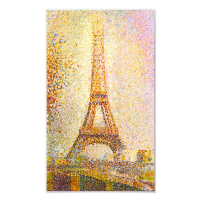 Seurat Eiffel Tower Print (Front)