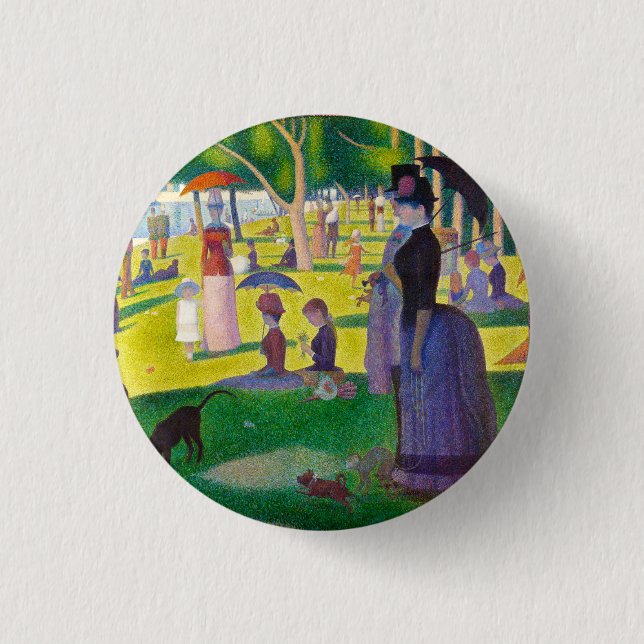 Seurat La Grande Jatte Button (Front)