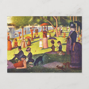Seurat Painting Sunday Afternoon Postcard