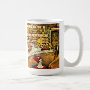 seurat Painting - The Circus Coffee Mug