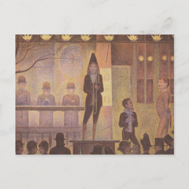 Seurat Painting - The Circus Parade Postcard (Front)