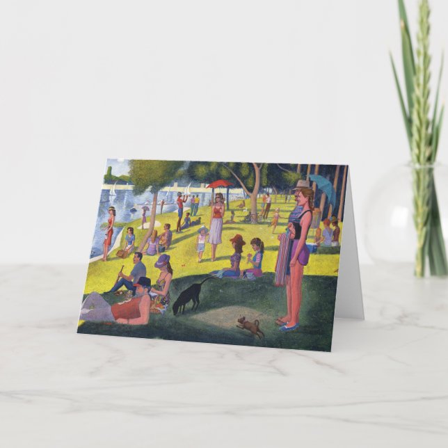 Seurat Parody Greeting Card (Front)