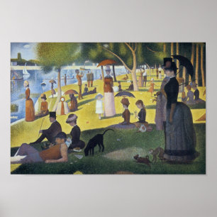 Seurat Sunday Afternoon Painting Vintage Poster