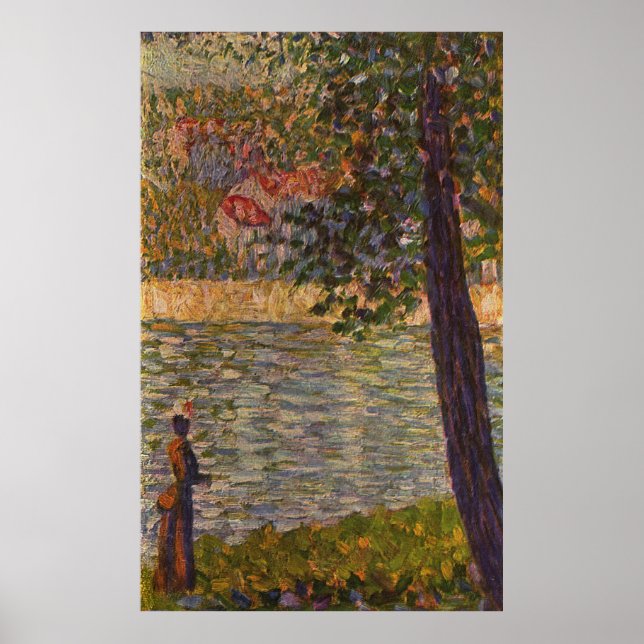 Seurat: The Morning Walk (The Seine at Courbevoie) Poster (Front)