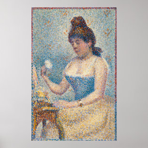 Seurat Woman Powdering Herself Poster