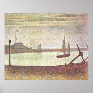 Seurat's An Evening at the Port of Gravelines 1890 Poster