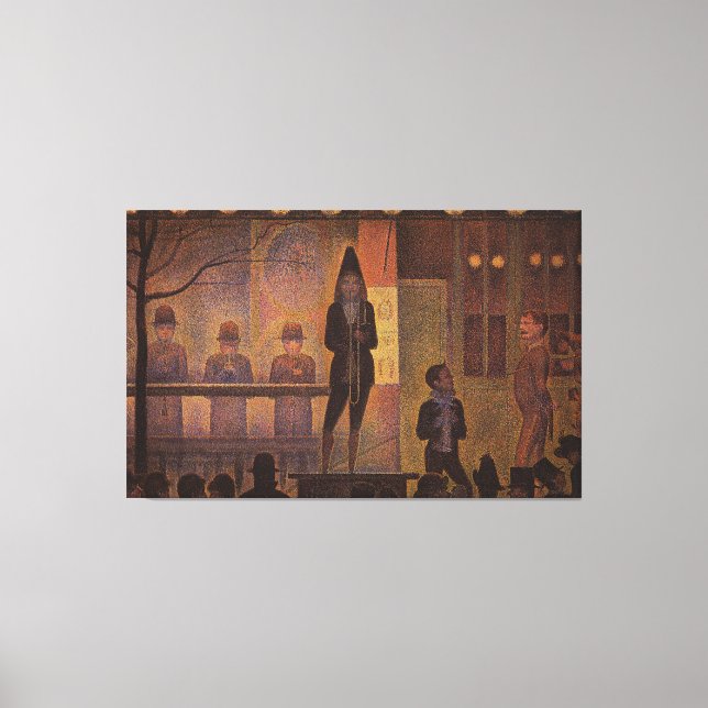 Seurat's The Circus Sideshow (Parade de Cirque) Canvas Print (Front)