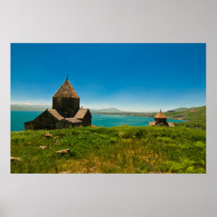 Sevan Monastery Landscape Poster