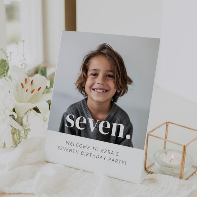 Seven - 7th Birthday Photo Welcome Sign (Creator Uploaded)