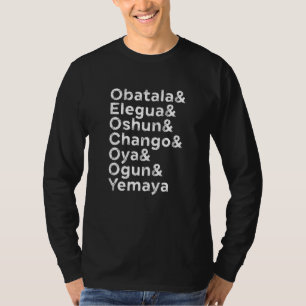 Seven African Gods Powers Obatala Orisha Spirits S T-Shirt