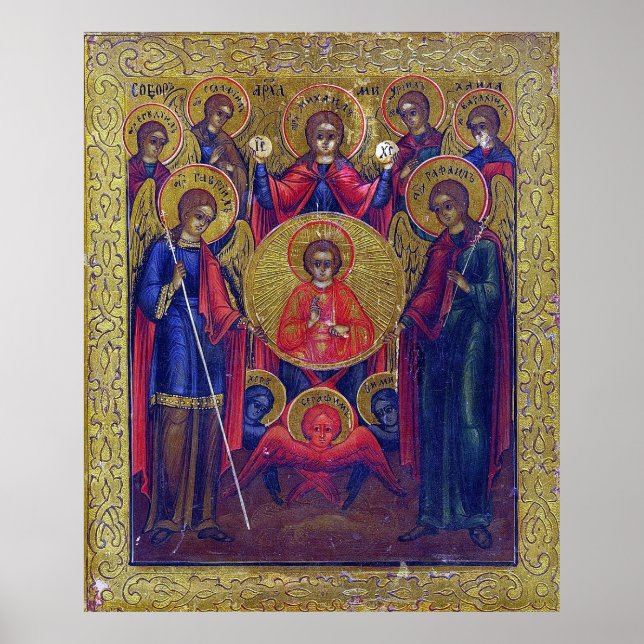 Seven Archangels Eastern Orthodox Christian Poster (Front)