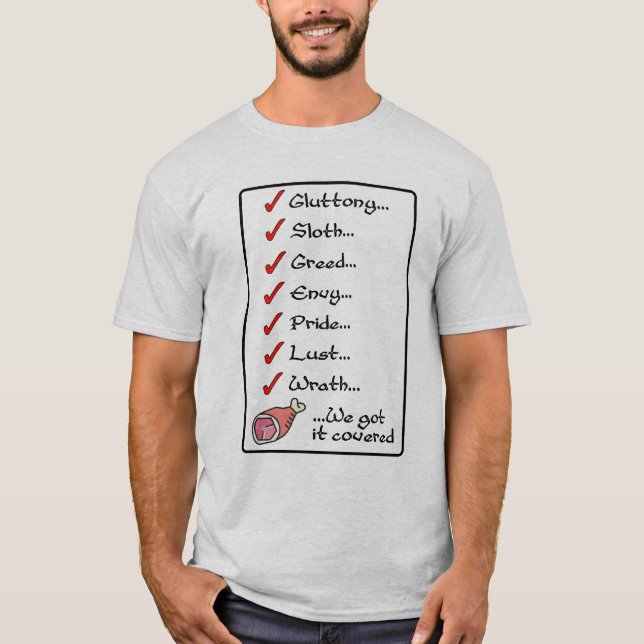 Seven Awesome Sins T-Shirt (Front)
