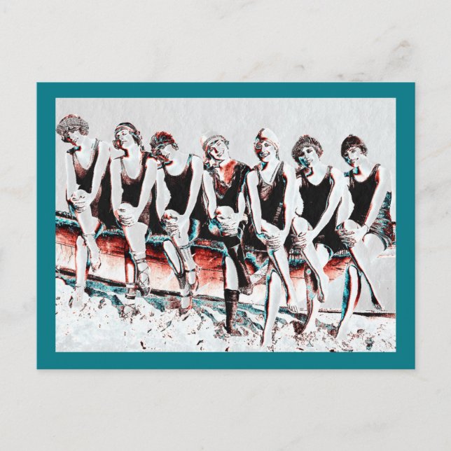 Seven Bathing Beauty Pals Postcard (Front)