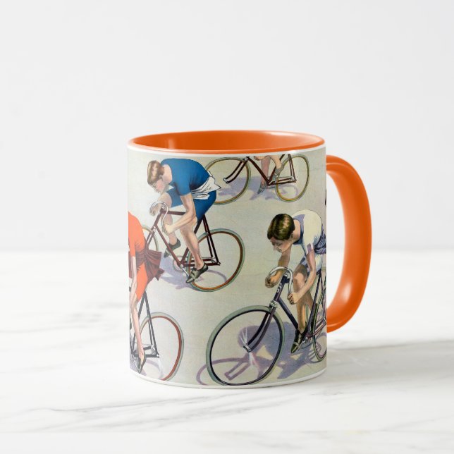 Seven Bicyclists Racing, 1897 Mug (Front Right)