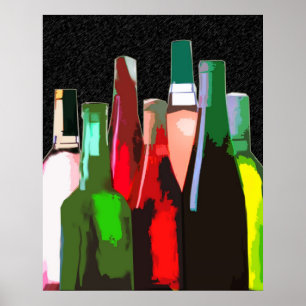 Seven Bottles of Wine on the Wall Poster