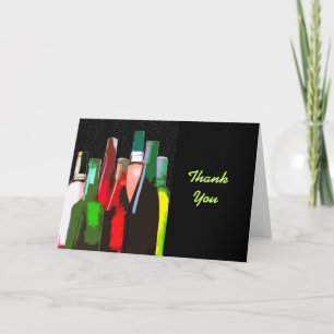 Seven Bottles of Wine on the Wall Thanks Thank You Card