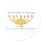 Seven branch menorah of Israel and Shema Israel