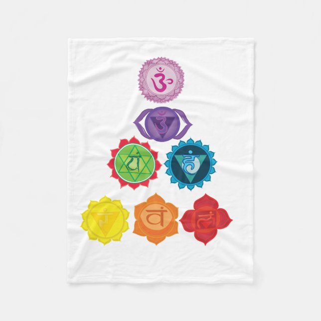 Seven Chakra Fleece Blanket (Front)