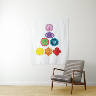 Seven chakra Yoga Wall Tapestry