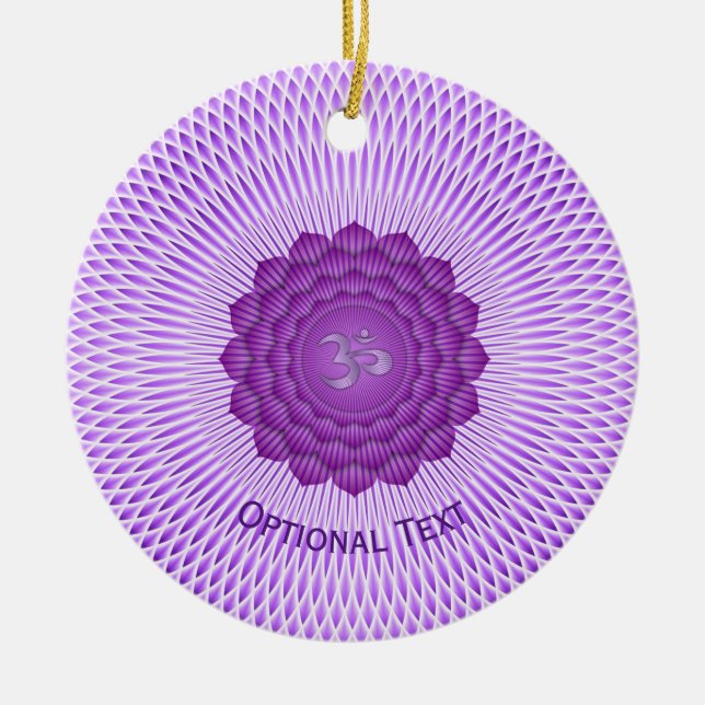 Seven Chakras  Crown Chakra Yoga Design Ceramic Tree Decoration (Front)