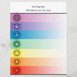 Seven Chakras Letterhead Stationery