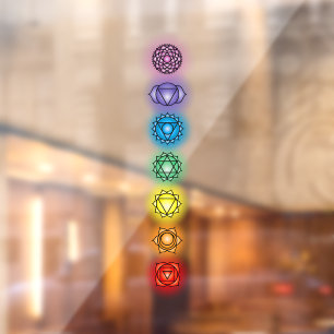 Seven Chakras Window Cling