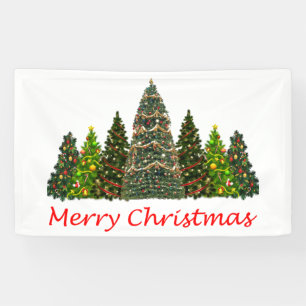 Seven Christmas Trees, Merry Christmas Banner