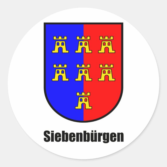 Seven citizens of Saxony "Transylvania" Classic Round Sticker (Front)