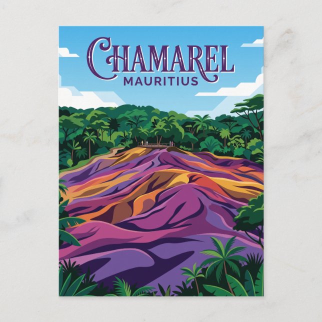 Seven Coloured Earths Mauritius Postcard (Front)