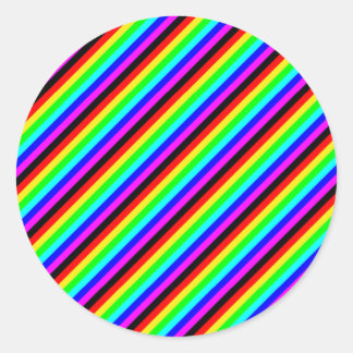 seven colours classic round sticker