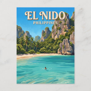Seven Commandos Beach, El Nido Philippines Postcard