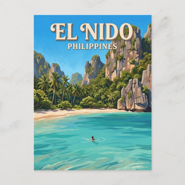 Seven Commandos Beach, El Nido Philippines Postcard (Front)
