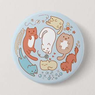 Seven cute kitties - Take away! 7.5 Cm Round Badge