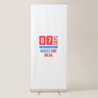 Seven days without a mandolin makes  mandoone weak retractable banner