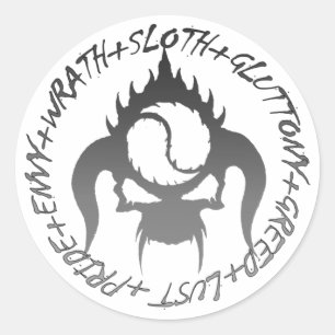 Seven deadly sins Classic Round Sticker 20sheet
