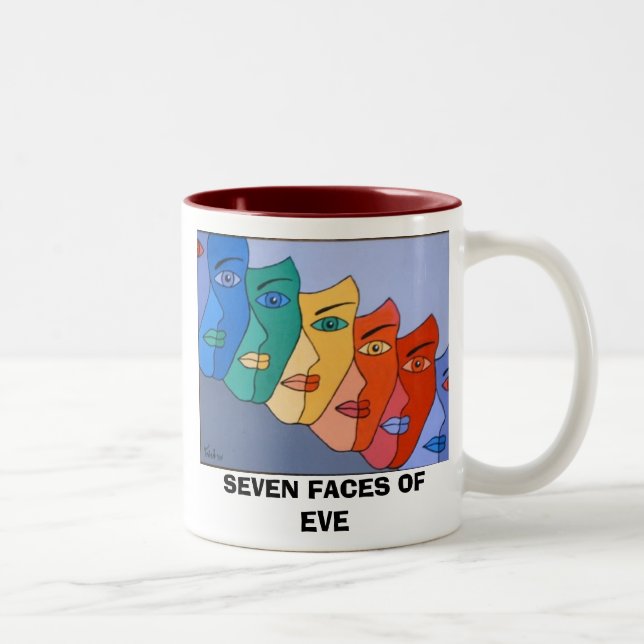SEVEN FACES OF EVE Two-Tone COFFEE MUG (Right)