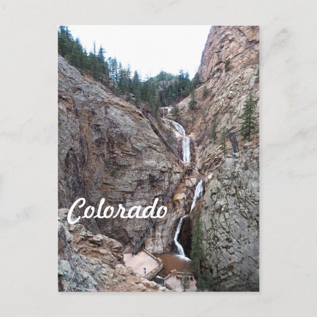 Seven Falls in Colorado Springs, Colorado Postcard (Front)