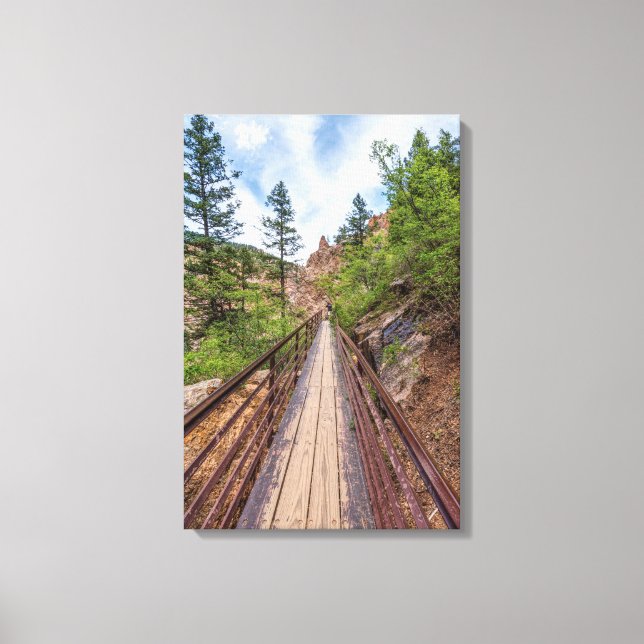 Seven Falls Walkway Bridge Canvas Print (Front)