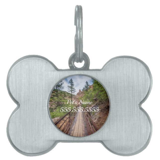 Seven Falls Walkway Bridge Pet ID Tag (Front)