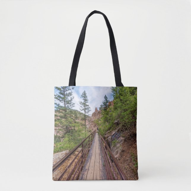 Seven Falls Walkway Bridge Tote Bag (Front)