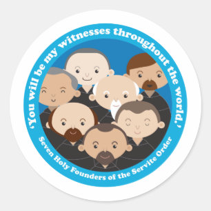 Seven Founders of the Servite Order Classic Round Sticker