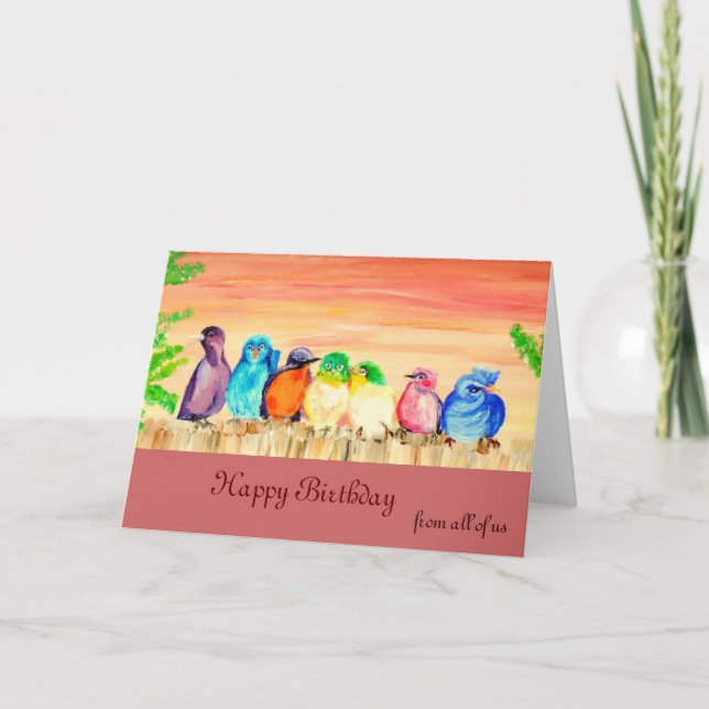 Seven Friends Birthday Card (Front)