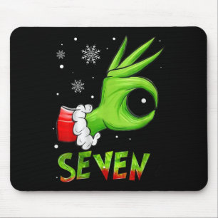 Seven Funny 6 7 Meme Santa Christmas Xmas Teacher Mouse Mat