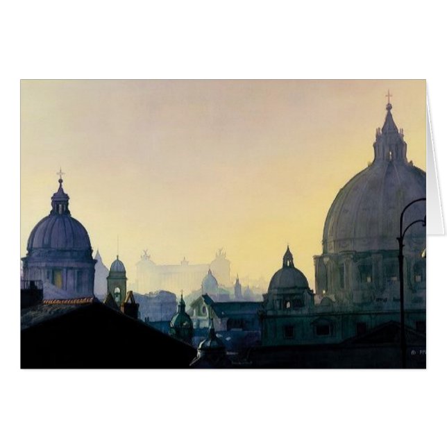 "Seven Hills" Cityscape Watercolor (Front Horizontal)