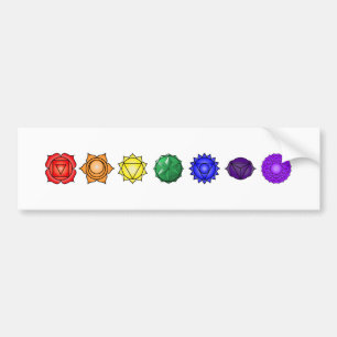 Seven Horizontal Chakras Bumper Sticker