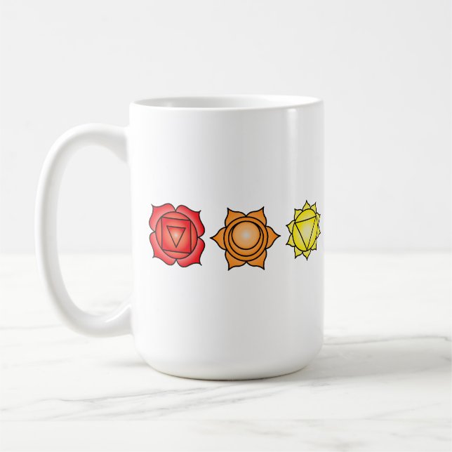Seven Horizontal Chakras Coffee Mug (Left)
